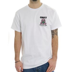 T-SHIRT LOVE & UNITY OBEY BIANCO